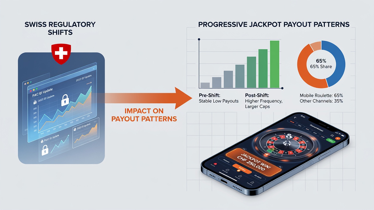 Mobile blackjack and roulette payout data charts illustrating jackpot frequency changes after regulatory updates